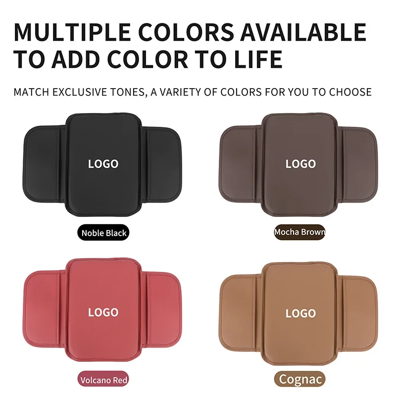 Car Armrest Box Mats PU Leather Auto Center Console Covers for Mitsubishi Outlander ASX Fortis Lancer Pajero Sport Eclipse Cross