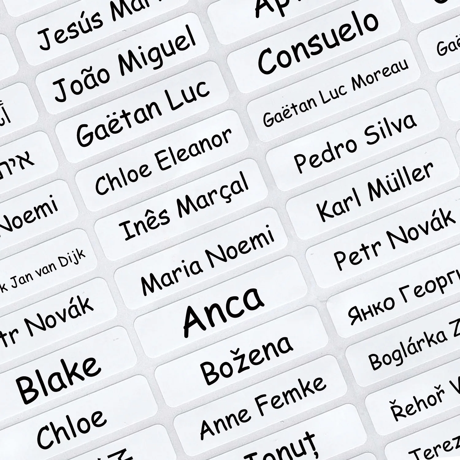 Personalized Name Stickers Custom Waterproof White Labels Stick on Tag Kids Teacher Parents School  40*10mmDaycare