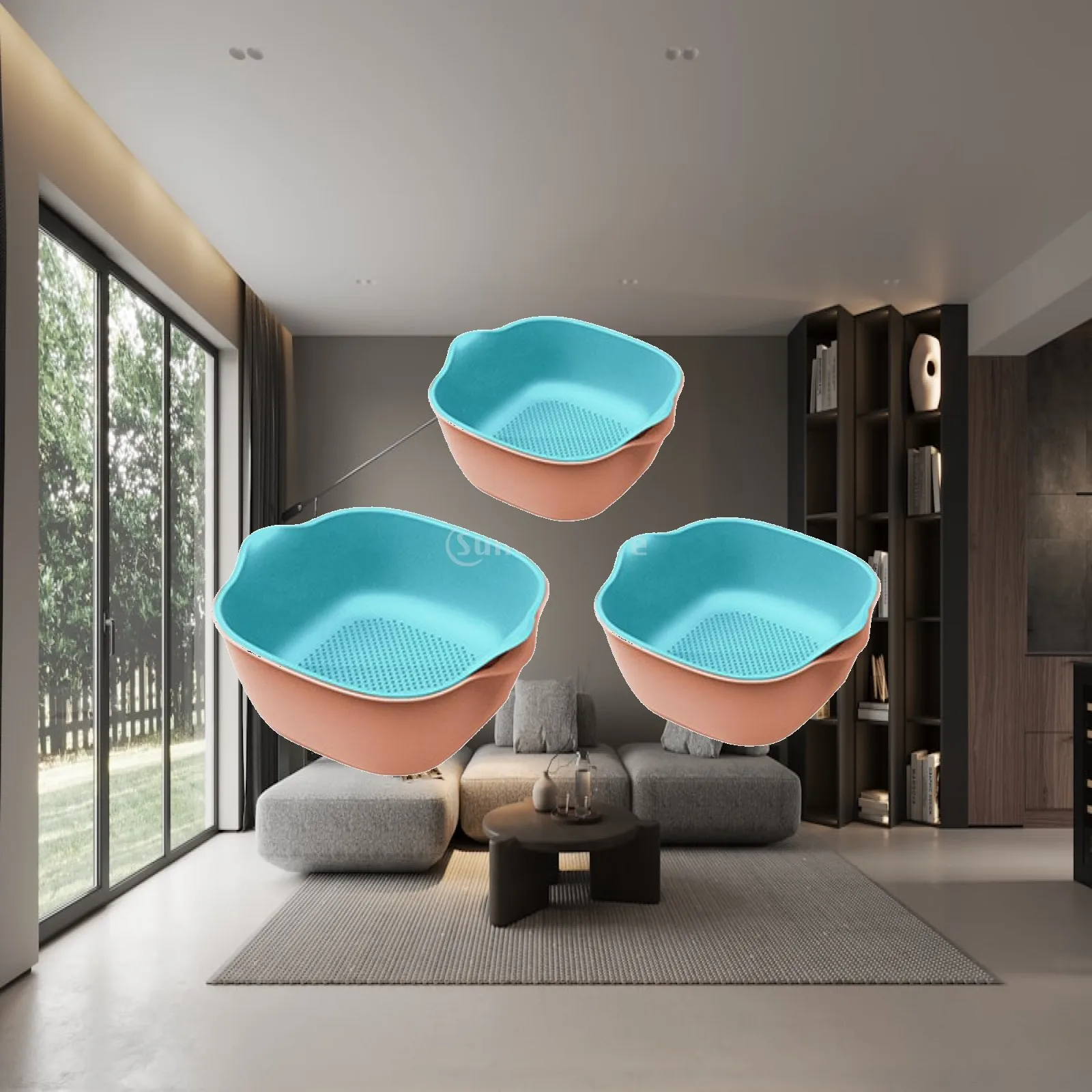 lot-de-3-plaques-de-nettoyage-de-drain-en-plastique-abs-passoire-multifonction-double-couche