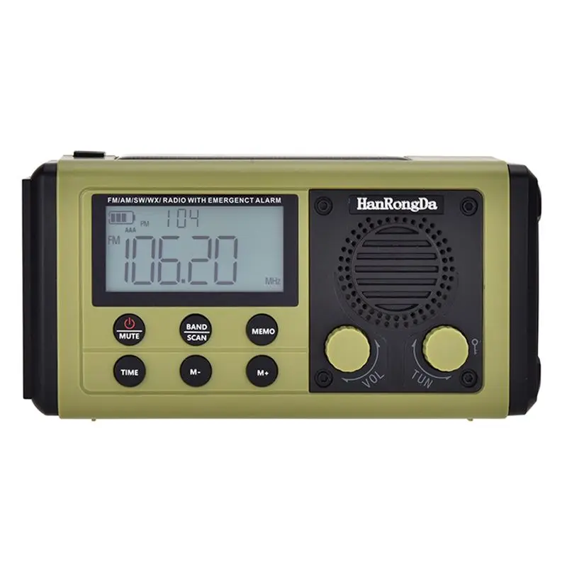 

ABRM-Hanrongda HRD907 Solar Charging Full-Band Portable Lighting Emergency Disaster Prevention Radio Mobile