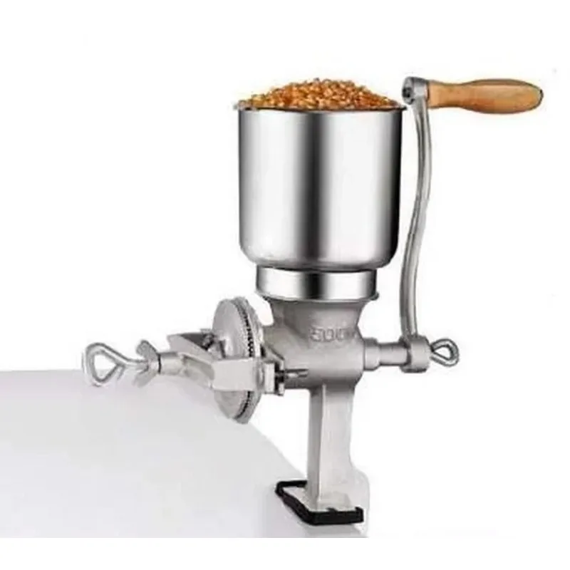 Manual Grinder, Hand Cranked Food, Corn, Coffee Beans, Household Stainless Steel Grinder