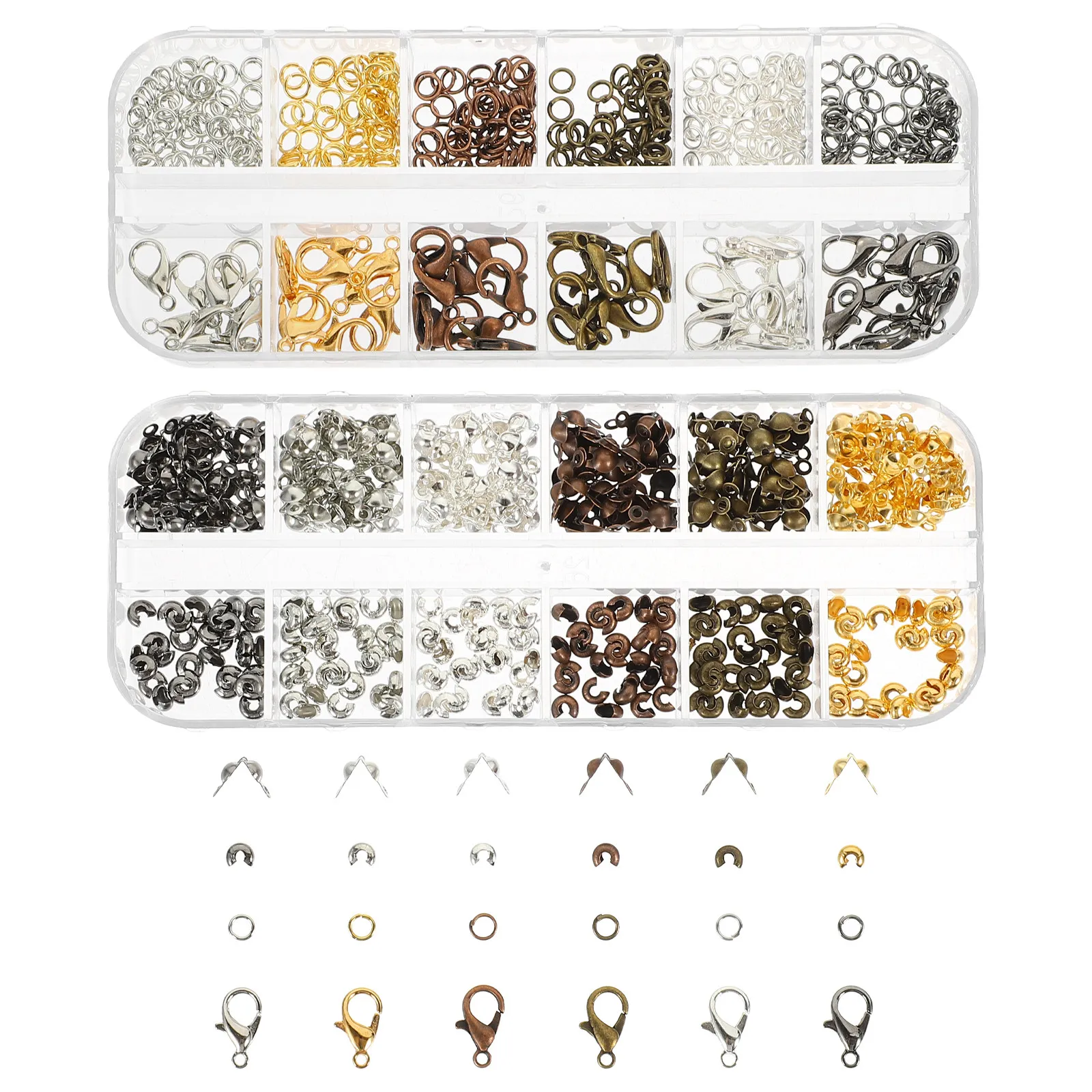 

782Pcs Lobster Clasps Jump Rings Jewelry Making Kit Premium Metal DIY Necklace Bracelet Earring Pendant Choker Findings Supplies