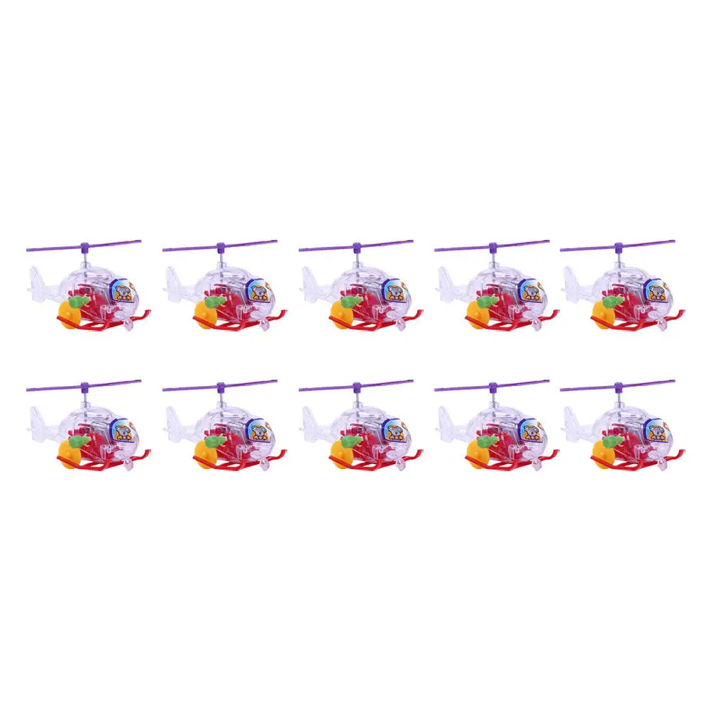 10Pcs Wind-Up Clockwork Helicopter Plaything Realistic Animal Motion Manual Mechanism Kids Educational Developmental Play