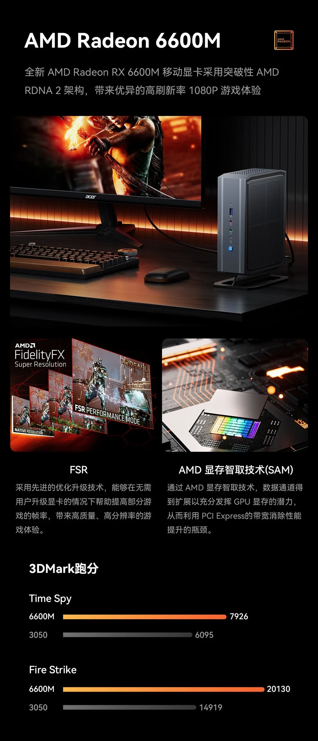 Mini PC, small console, high-performance game design desktop