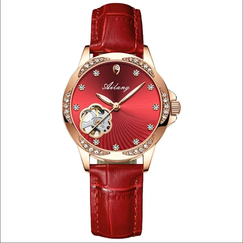 New Montre Femme Top Brand Luxury Fashion Mechanical Watch Gypsophila Ladies Skeleton Automatic Watch Ladies