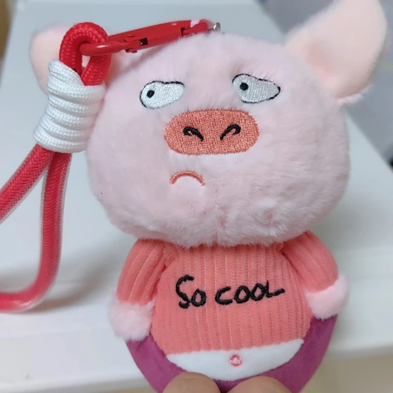 Peluche Simpatico maiale bambola ciondolo peluche animale coniglio panda bambola ciondolo borsa portachiavi ciondolo regalo bambola in tessuto delicato sulla pelle