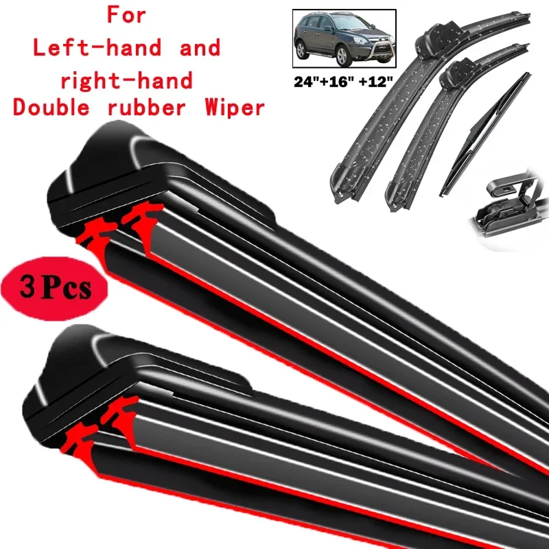 

Car Wiper Front & Rear Wiper Blades Set Kit For Vauxhall Opel Antara 2006 - 2019 Windshield Windscreen Window 24"16"12"