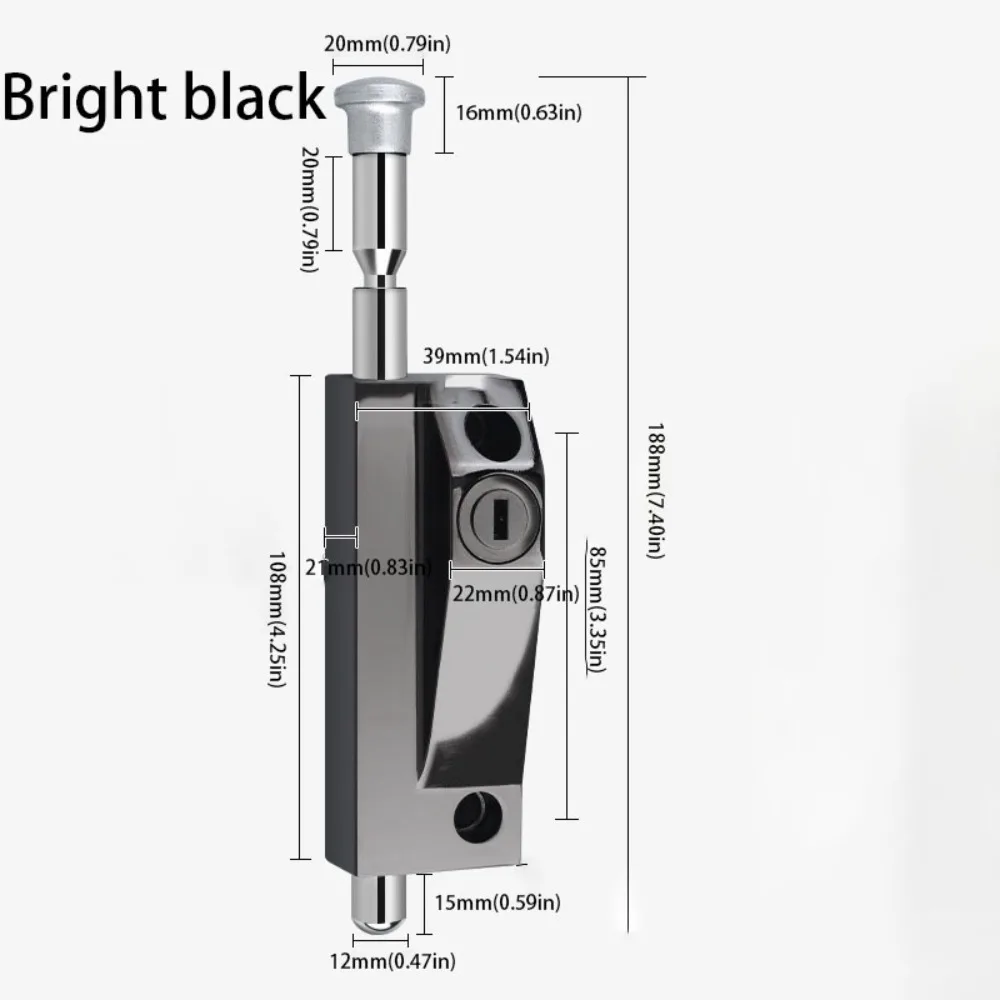 

Дверной замок в рамке из алюминиевого сплава, противоугонный двойной дверной замок, напольный дверной замок, вращающийся замок, врезной замок, раздвижная дверь