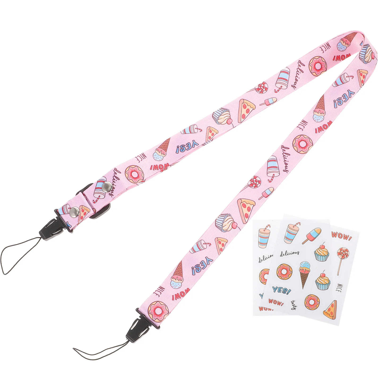 

1Set Instant Camera Strap and Decorative Stickers Lightweight Adjustable Replacement Neck Strap for Instant Mini Camera