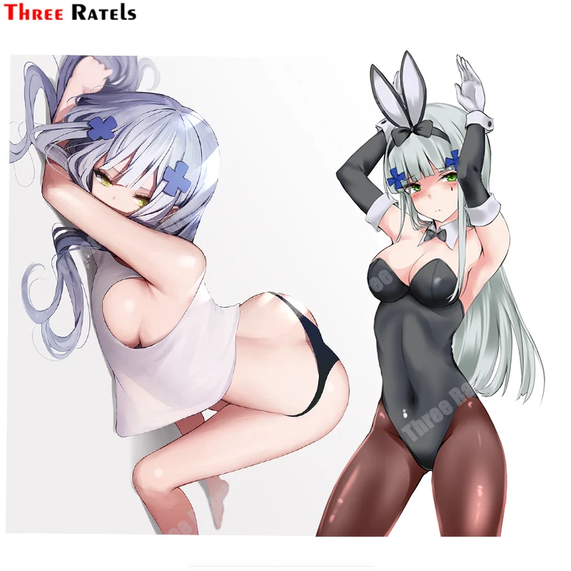 Персонализированные креативные наклейки Three Ratels A775 Hk416 с рисунком героев аниме на линию спереди, пленка против царапин, наклейки из винилового материала