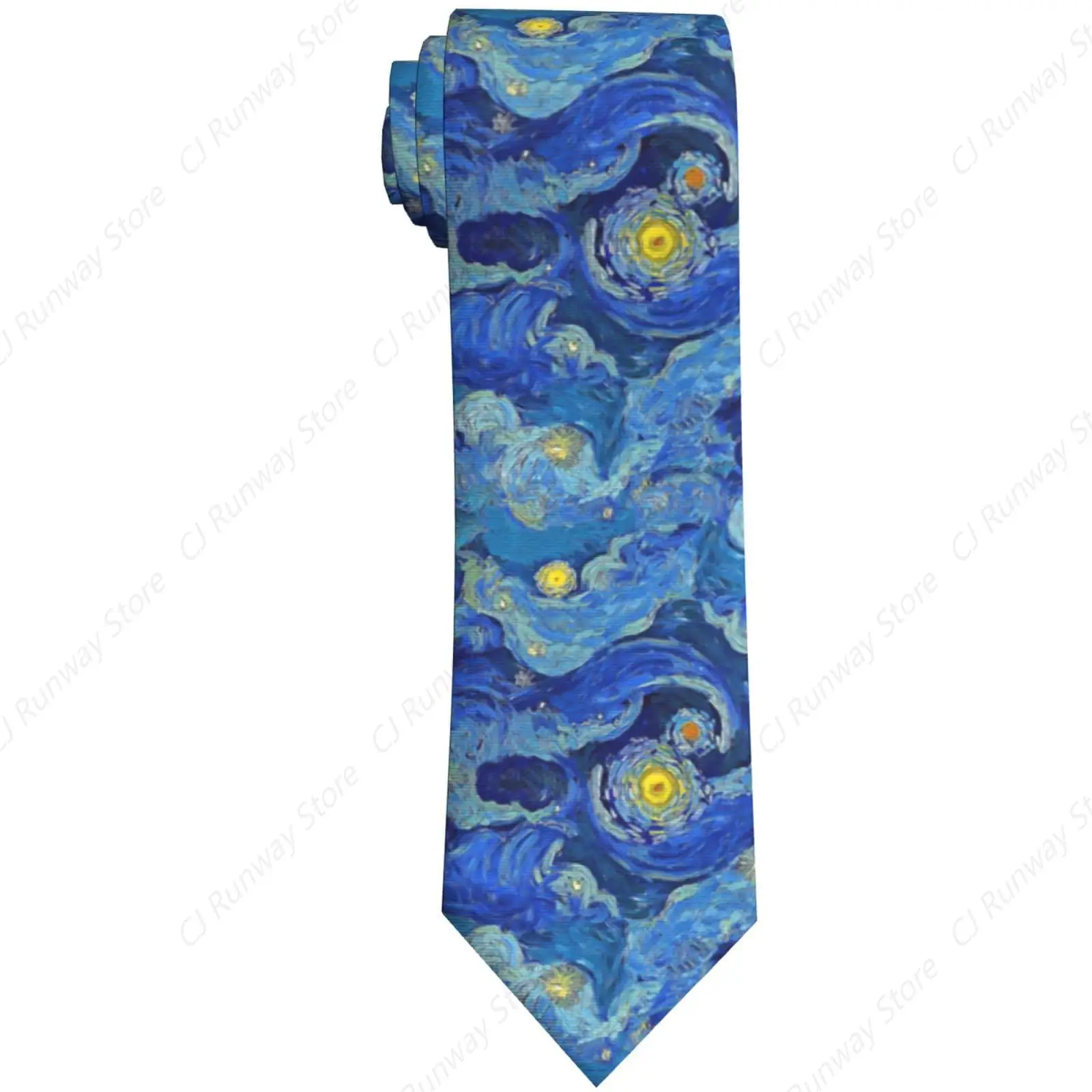 Magical Astrology Moon Star Ties For Men Novelty Funny Neckties Classic Fashion Men's Tie For Wedding Party Business Casual Gift