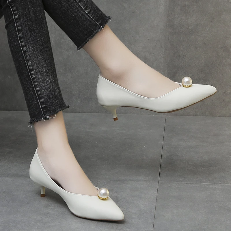 2024 Cresfimix Sapatos Femininas Lady Casual High Quality Pointed Toe Slip on Spring High Heel Shoes Women Classic Heel Pumps