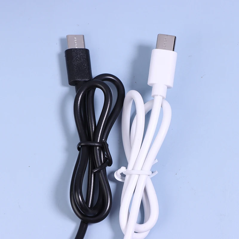 Length 1.2M USB To Type C Switch Cable DC 5V 2A Power Supply Extension Power Wire White/Black USB To Type C Button Switch Line