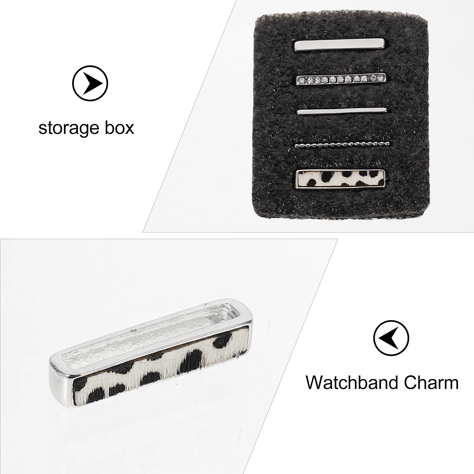 

5Pcs Watchband Charms High Quality Metal Creative Decorative Watch Strap Rings Stylish Long-Lasting Bling Wrist Strap Jewelry