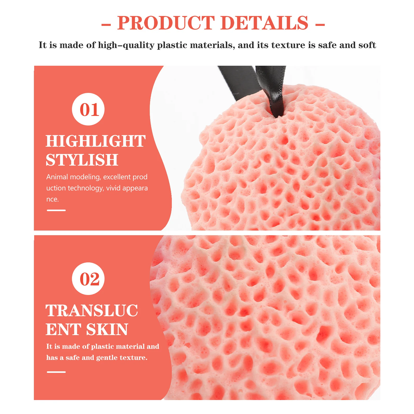 

2pcs Sea Algae Bath Balls Bathing Supplies Exfoliating Sponge Body Cleaning Scrubber Soft Skin-Friendly Shower Sponge