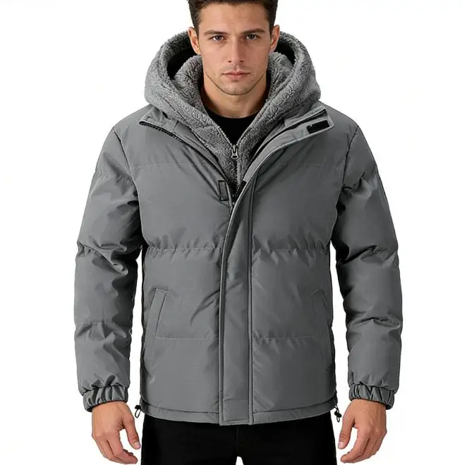 Size M-8XL Spring and Autumn Winter Vacation Two Trendy Thick Cotton Loose Long Sleeve Thick Coats for Men