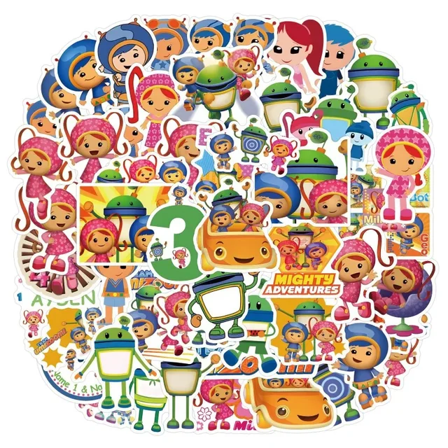 55pcs Children's Mathematics Enlightenment Animation Team Umizoomi Graffiti Stickers Teaching Materials DIY Kids Classics Toy 5