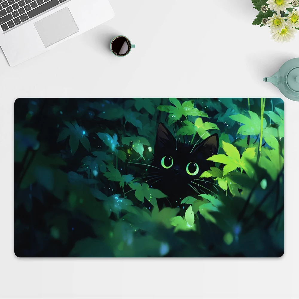 Tapete de Mesa Gamer Black Cat - Desk Setup Art avaliação e preço