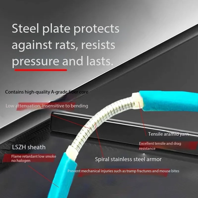 1m-500m-4c-armored-optical-patch-cord-om3-lszh-lc-sc-fc-st-100m-50m-150m-200m-4-core-multimode-outdoor-ftth-fiber-jumper-120m