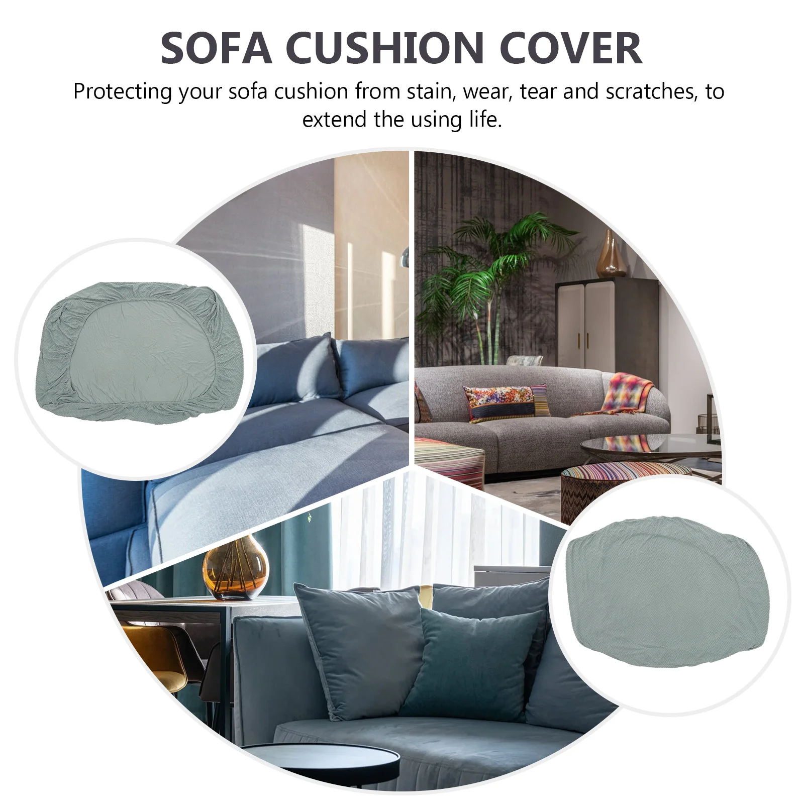 

Sofa Cushion Protective Cover Elastic Washable Sofa Seat Cover Stretch Cushion Sleeve Furniture Protector Furniture Protector