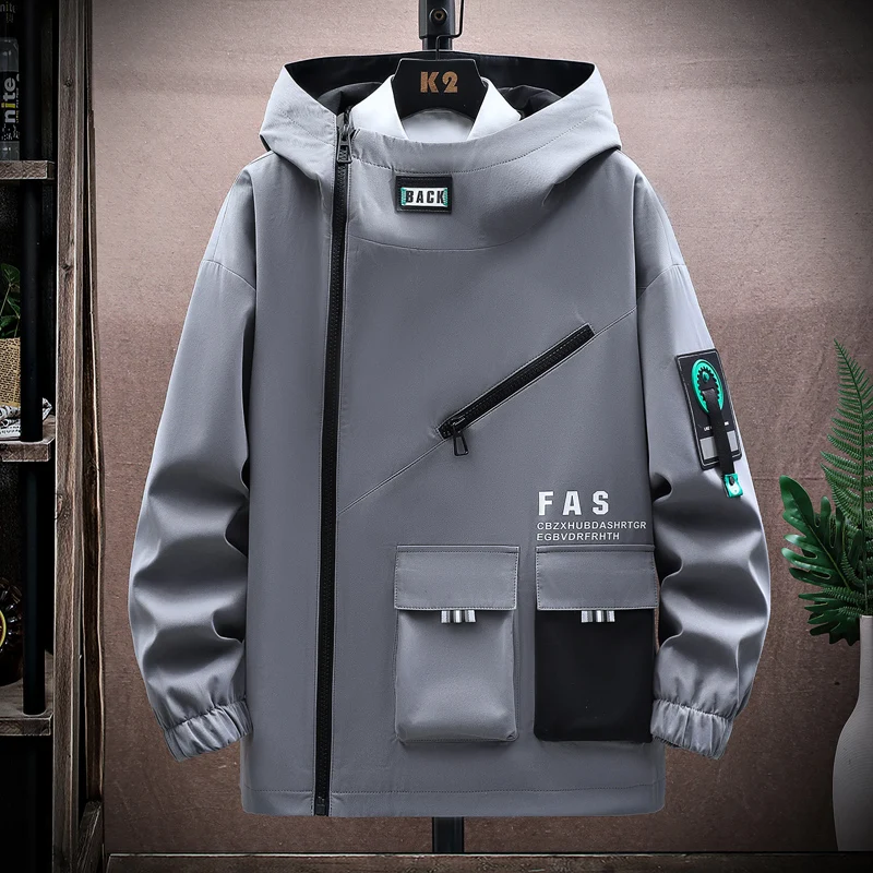 Veste à capuche et pantalon patchwork pour hommes, survêtement décontracté, Hip Hop, course à pied, sports trempés, printemps, automne, ensembles de