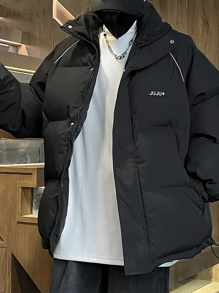 

Мужская зимняя утепленная куртка American Sle с вышивкой, воротником-стойкой, из хлопка, Cleanfit, молодежная модная модель