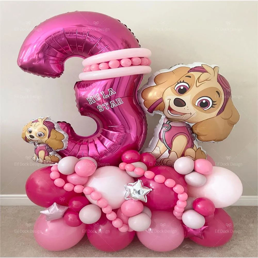 1Set PAW Patrol Digitale Ballon Set Kinder Geburtstag Party Dekoration Baby Dusche Liefert Anime Room Decor Jungen Mädchen Geschenke
