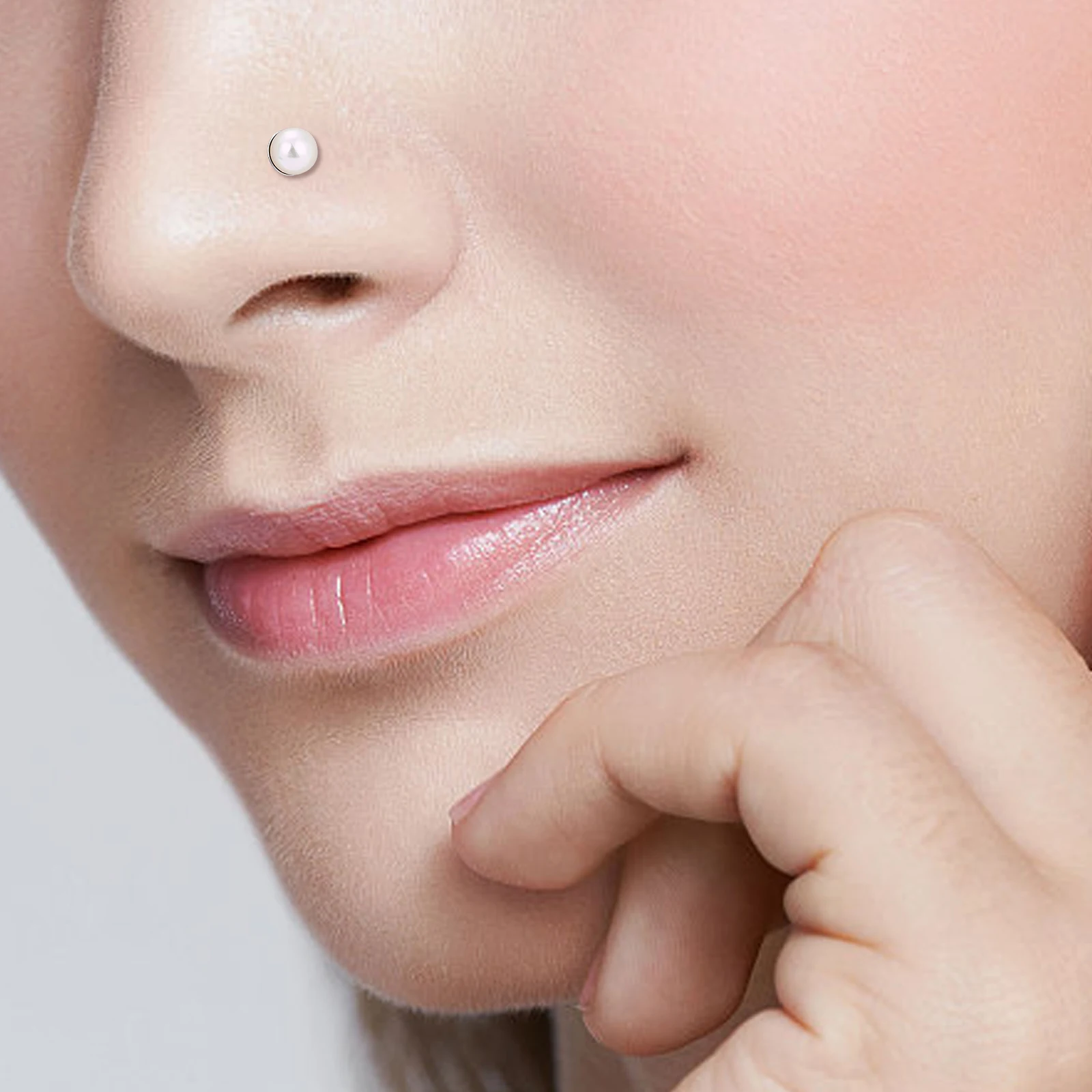 Wholesale 1/5PCS G23 Titanium Piercing Labret Lip Stud pearl 16g Small Earring For Women Nasal nail  Body Jewelry