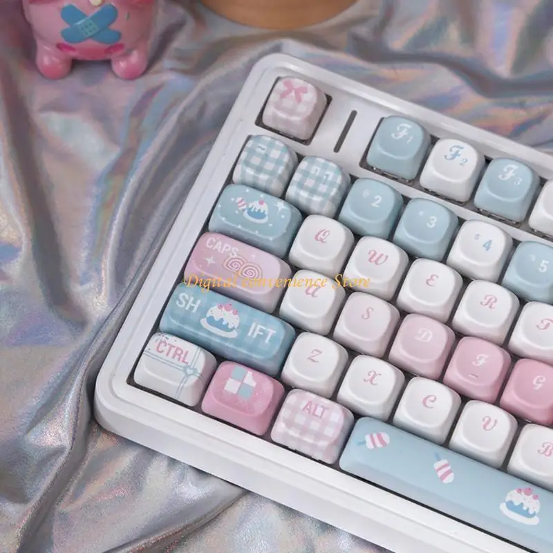 

97QA Keycaps Lovely Cake Theme 131Keys MOA Height Set For Mechanical Keyboard