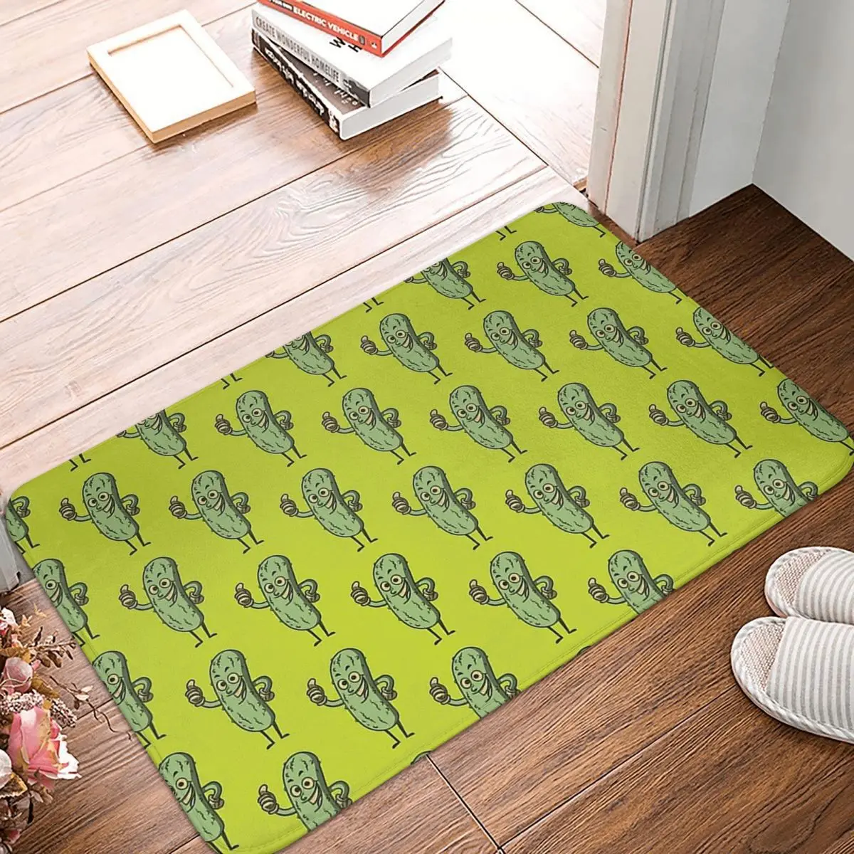 Cucumber Bath Mat PICKLE THUMBS UP Doormat Kitchen Carpet Outdoor Rug Home Decor