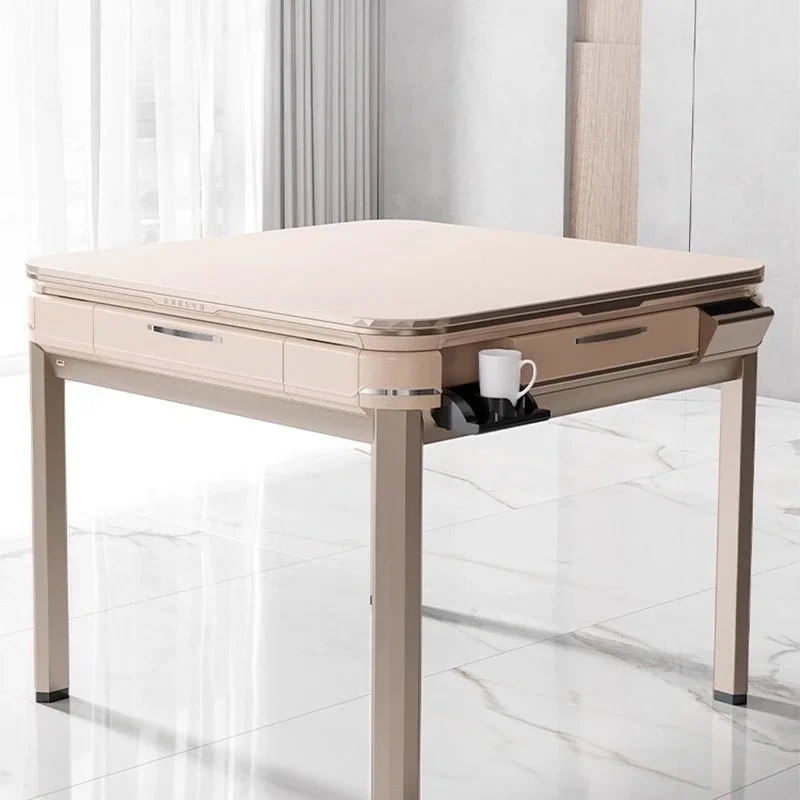 Modern Minimalist Mahjong Table Nordic Creative Automatic Shuffling Noise-Reducing Mahjong Dining Tables Foldable Furniture