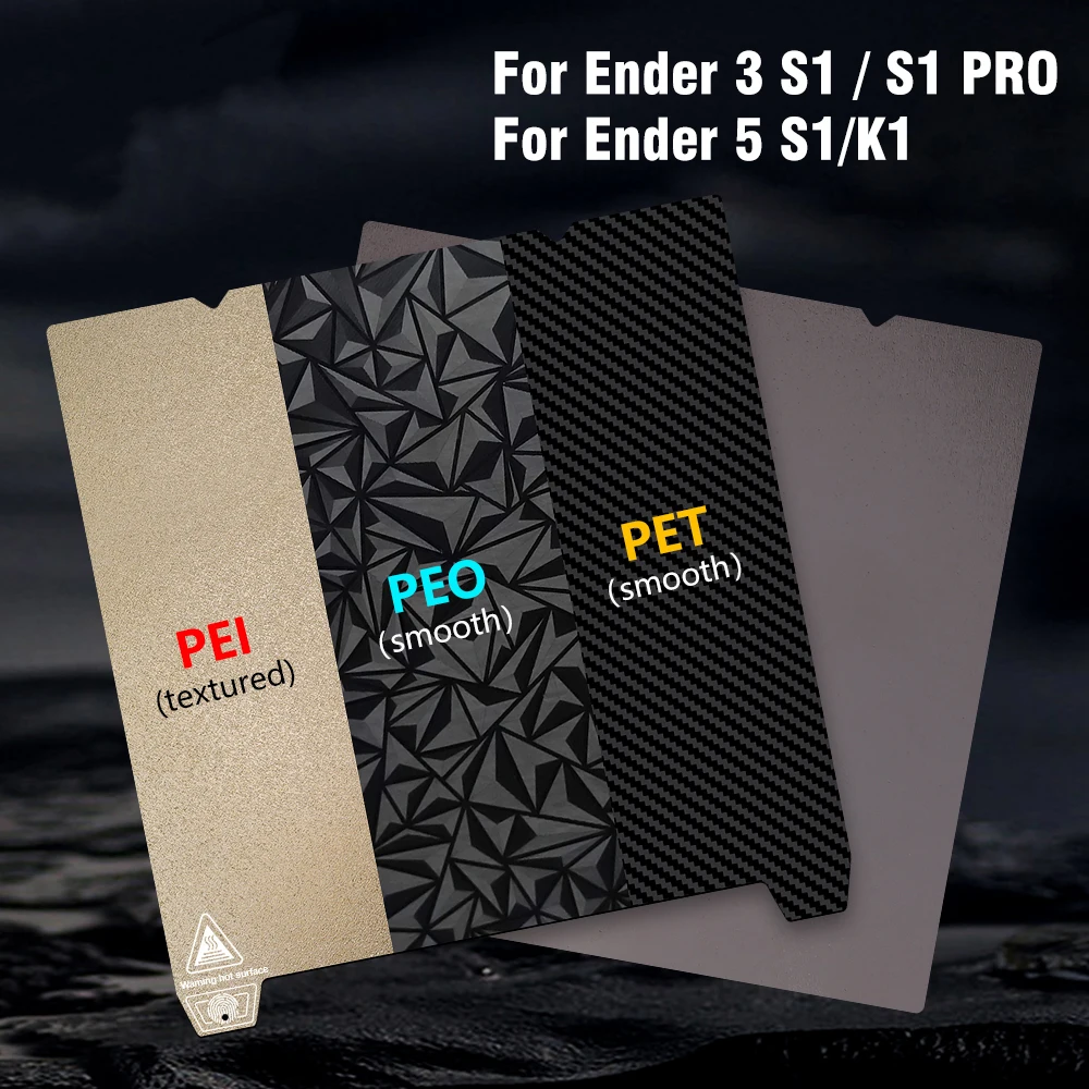 

Double Side PET PEI PEO Spring Steel Sheet Magnetic Build Plate 235/310mm Heated Bed For Ender 3 S1/S1 Pro/Creality K1/K1 Max