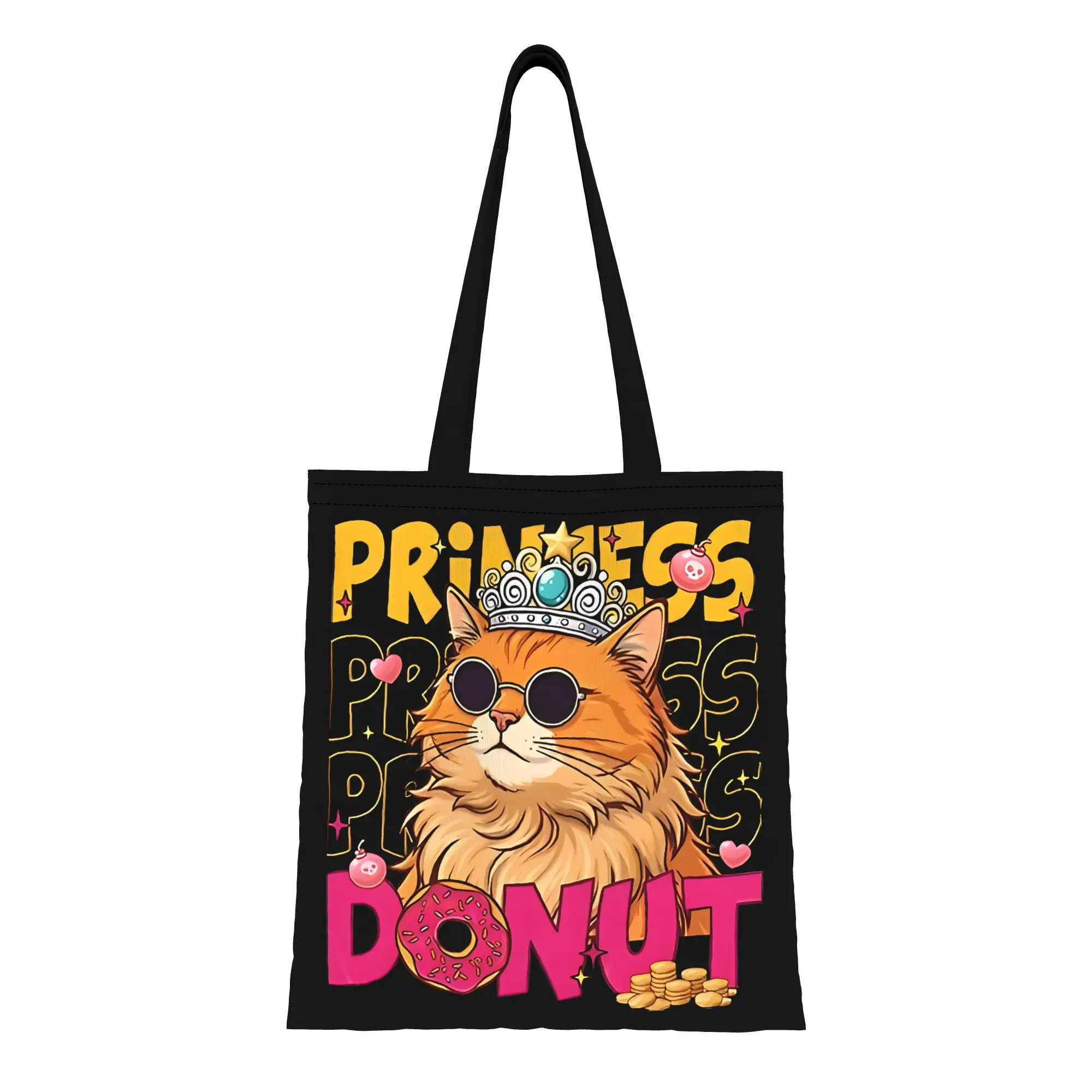 Donut Dungeon Crawler Carl canvas tote bag,  casual style for daily shopping