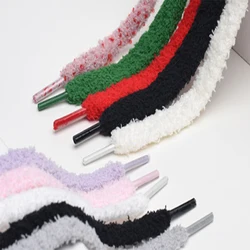 120m Laces Flat Plush Towel Shoelaces Black White Delicate Casual Sneaker Laces For Women Charm Shoestrings