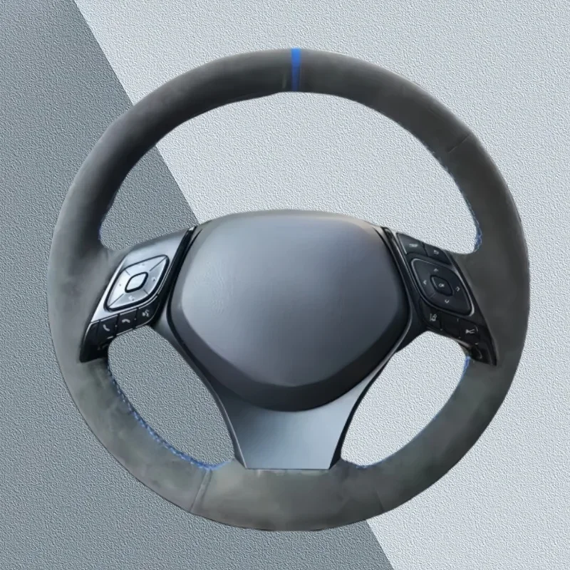 

Custom Car Interior Accessories Toyota C-HR CHR 2016 2017 2018 2019 Comfortable And Soft Suede Leather Car Steering Wheel Cover