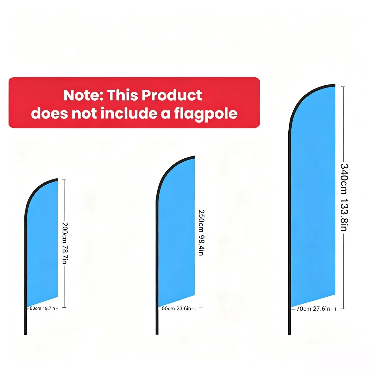 Custom 2D Flat Feather Flag, Personalized Knife Swooper Banner with Your Logo Text Photo Indoor Outdoor Event Decor no pole