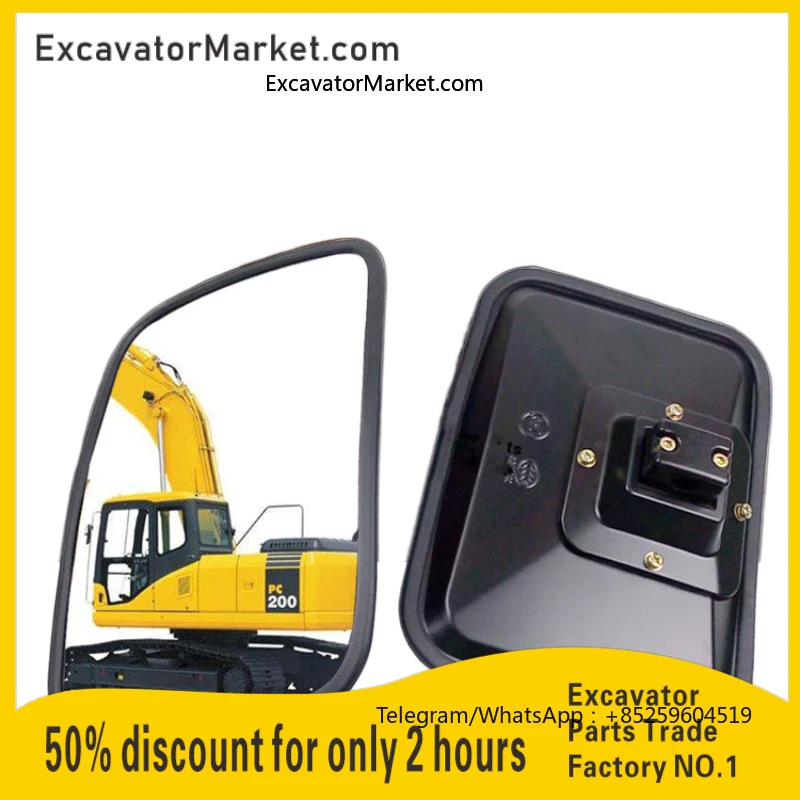 For Komatsu Pc200/210/220/240-8 Excavator Accessories  Reverse Mirror Counterweight Excavator Parts excavator Accessories