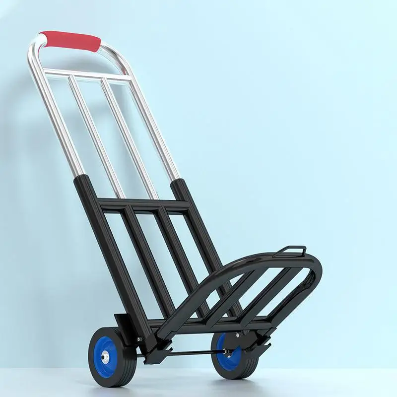 convenient-stacking-luggage-hand-pulling-cart-shopping-cart-two-wheel-climbing-floor-car-home-use-portable-shopping-cart