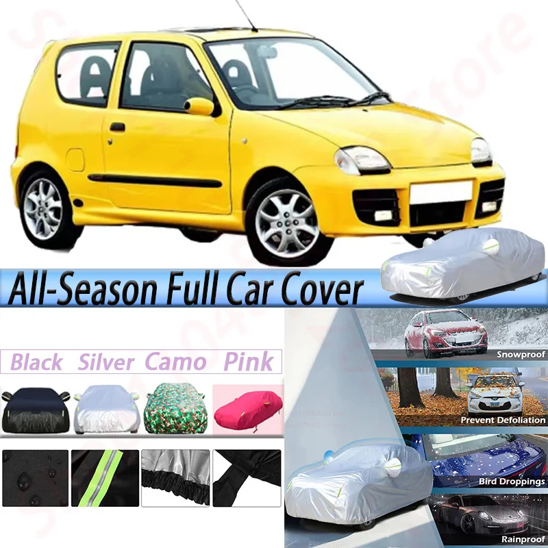 

Full Waterproof Car Covers Outdoor Anti-UV Sun Shade Rain Snow Resistant Dust Proof Auto Cover For Fiat 600 Seicento