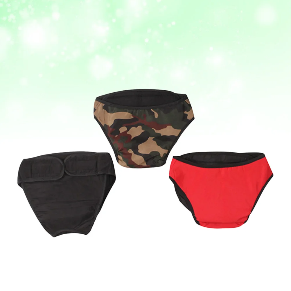 

3Pcs Cotton Pet Dog Diapers Prevent Hurting during Physiological Period Xs Black Red Camouflage Pet Diapers Dog Physical Pants
