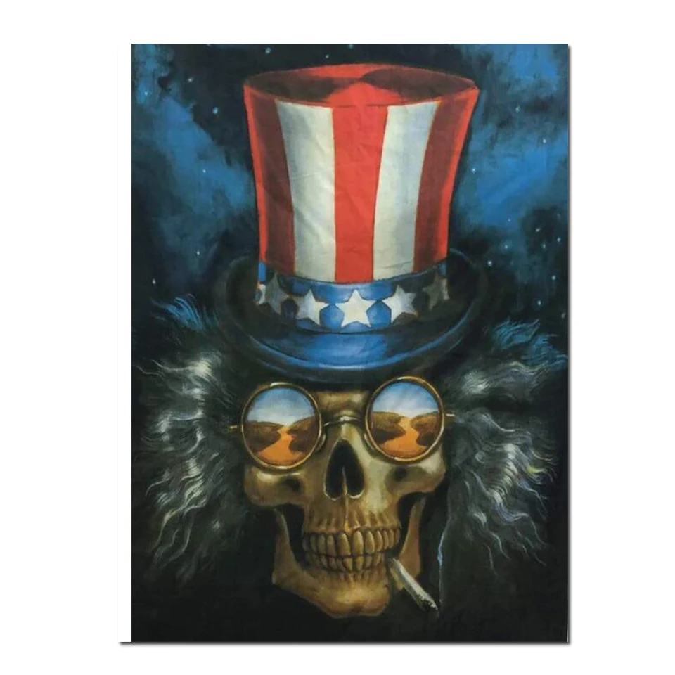 Uncle Skull Diamond Painting New Collection 2022 Halloween Portrait Picture Crystal Diamond Embroidery Mosaic Cross Stitch E420