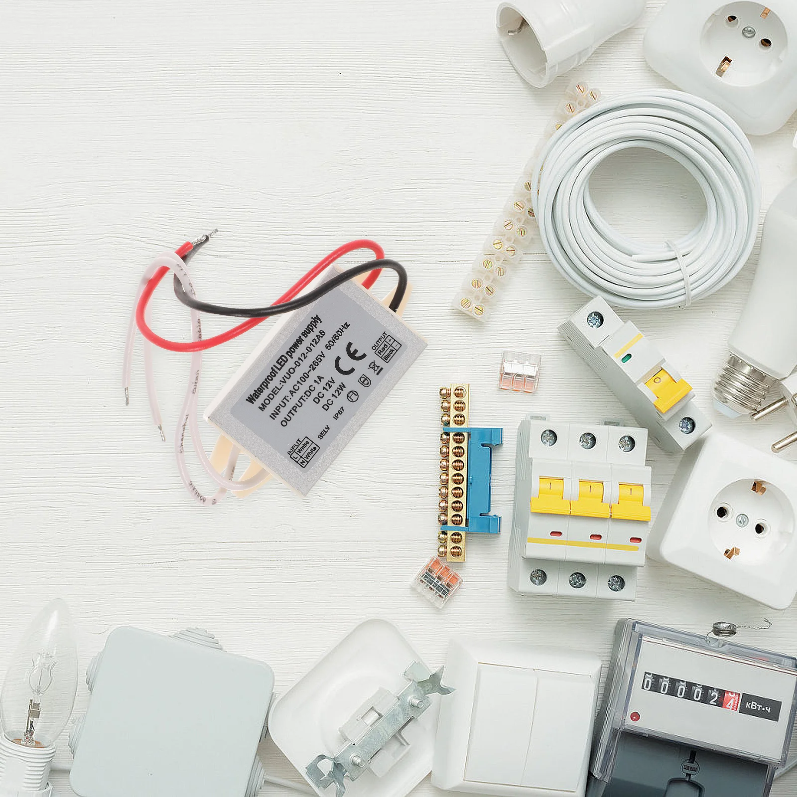 

12W LED Driver Power Supply 100V-265V Dc Converter for G4 Mr16 Lights Flicker Free Overload Protection LED Driver