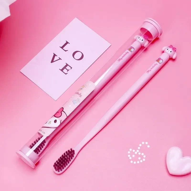 Kuromi Hello Kitty Girly Heart Internet Celebrity Soft Bristle Toothbrush Business Trip Cartoon Children's Couple Toothbrush