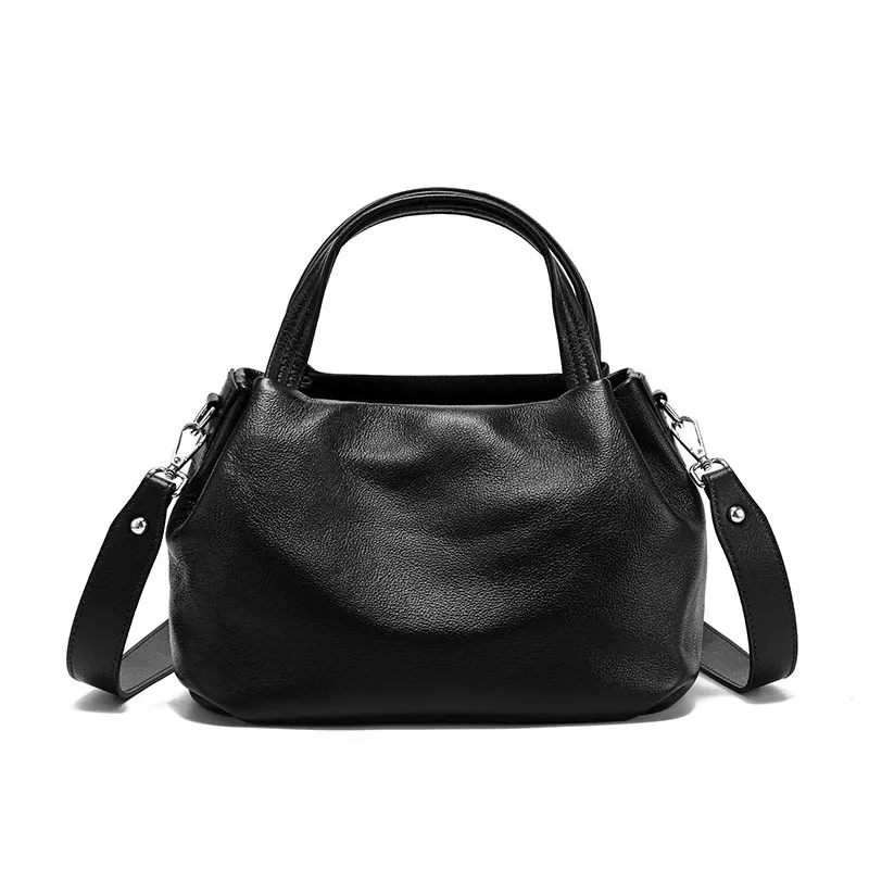 Genuine Leather Women's Bag 2025 New Wrinkled Clouds Handbags Luxury Designer Women Shoulder Bag Female Trend Crossbody Bags