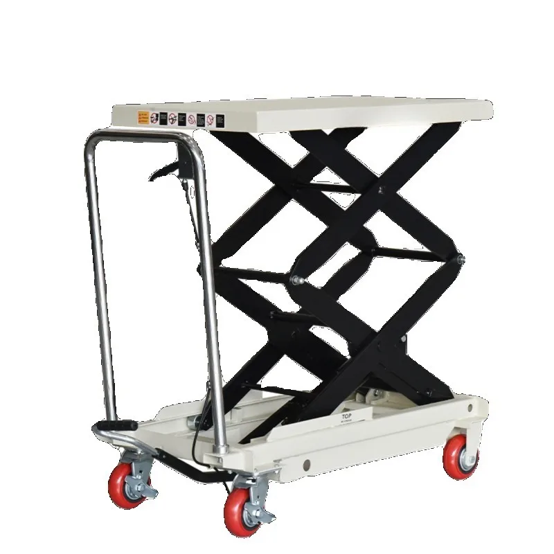 

Manual Platform Truck Mobile Hydraulic Flatbed Truck Trolley Small Loading and Unloading Truck