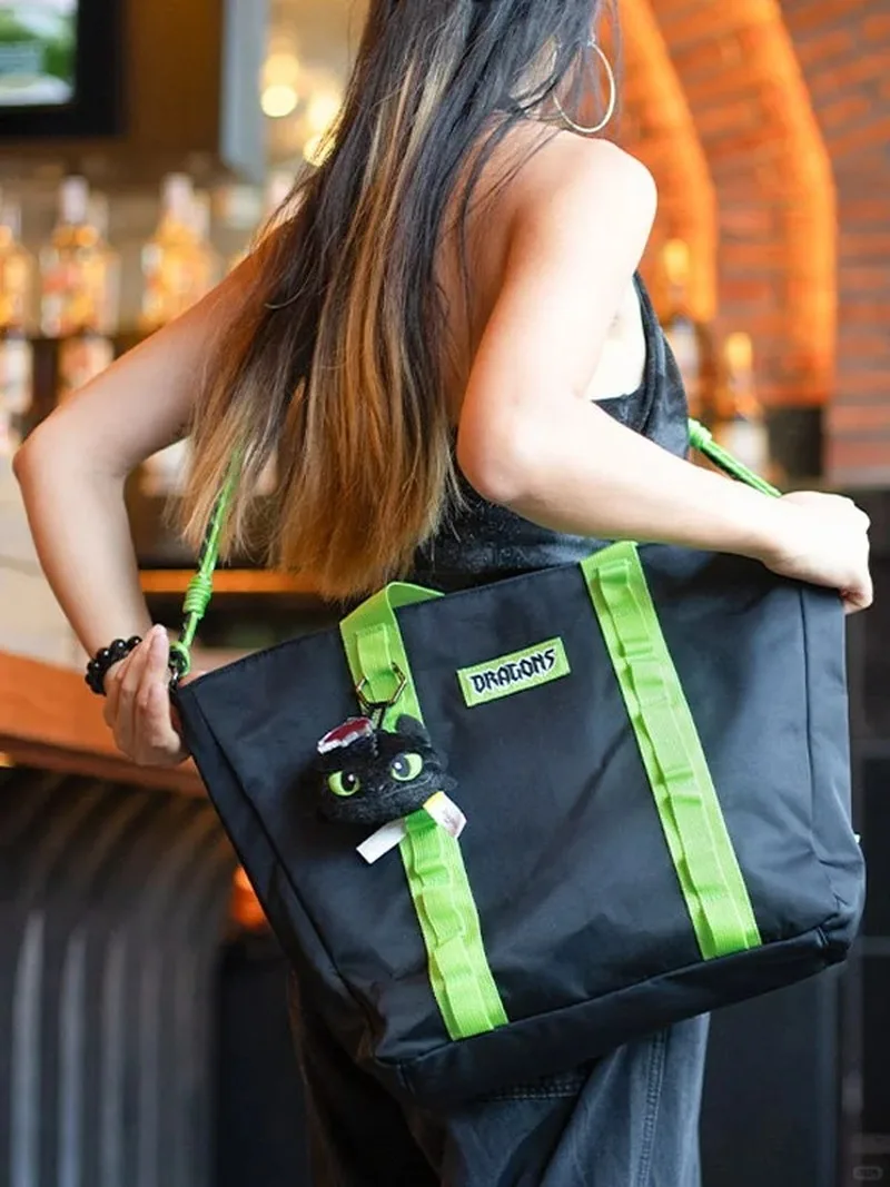 Neue Drachenzähmen leicht gemacht Zahnloser Plüschtier-Anhänger, große Kapazität, einzelne Umhängetasche, coole Tragetasche, gefüllter Plüsch-Rucksack