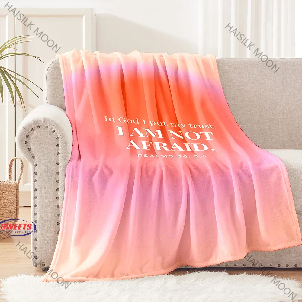 ثلاثية الأبعاد مزامير الكتاب المقدس المسيحية الدافئة والملهمة طباعة البطانيات أريكة مكتب غرفة نوم بطانية سوبر لينة مريحة هدايا رائعة