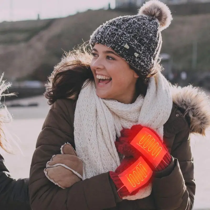 USB لوحة التدفئة الكهربائية للقفازات 5 فولت USB قفازات لوحة ساخنة 2 in1 الاحترار لوحة التدفئة ألياف الكربون التدفئة القماش لفصل الشتاء