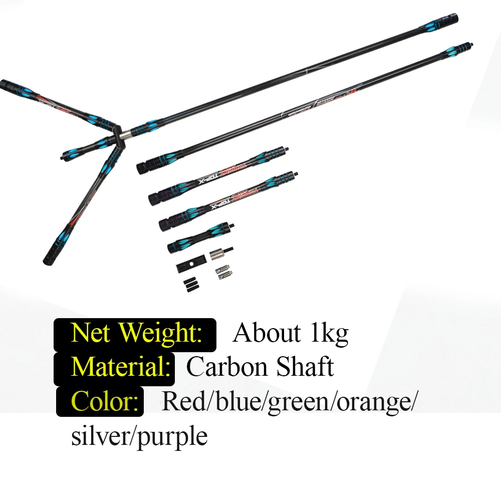 1set Archery Balance Bar 5/10/30inch Bow Stabilizer Shooting Shock Absorber Damper Rod Bow Arrow Outdoor Hunting Target Acc