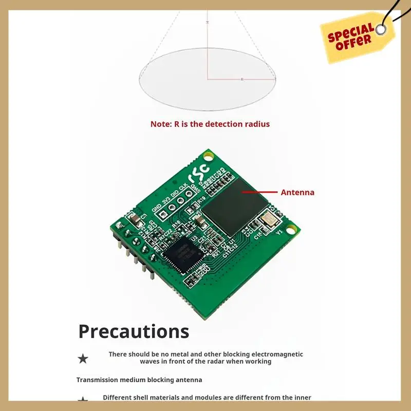 60Ghz Millimeter Wave Radar Passenger Flow Statistics Sensor Module LD6001C Entrance&Exit Counting Detection-WMAN